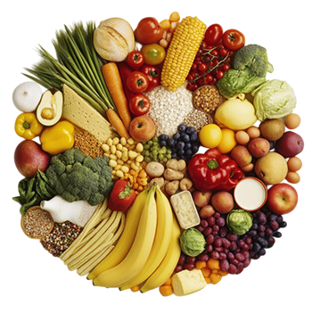 diverse assortment fresh colorful fruits vegetables grains arranged circle_885831 146836.jpg Photoroom